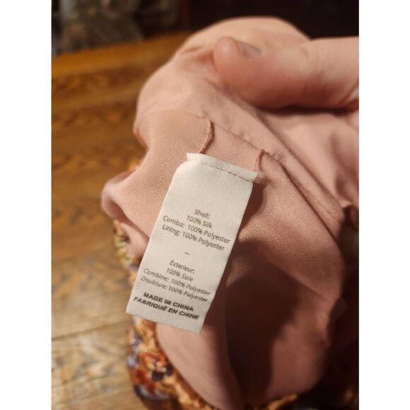 Cinq a Sept Cinq a Sept Pascale Silk Top Floral Pink Size Medium - Picture 4 of 4